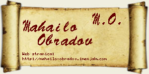 Mahailo Obradov vizit kartica